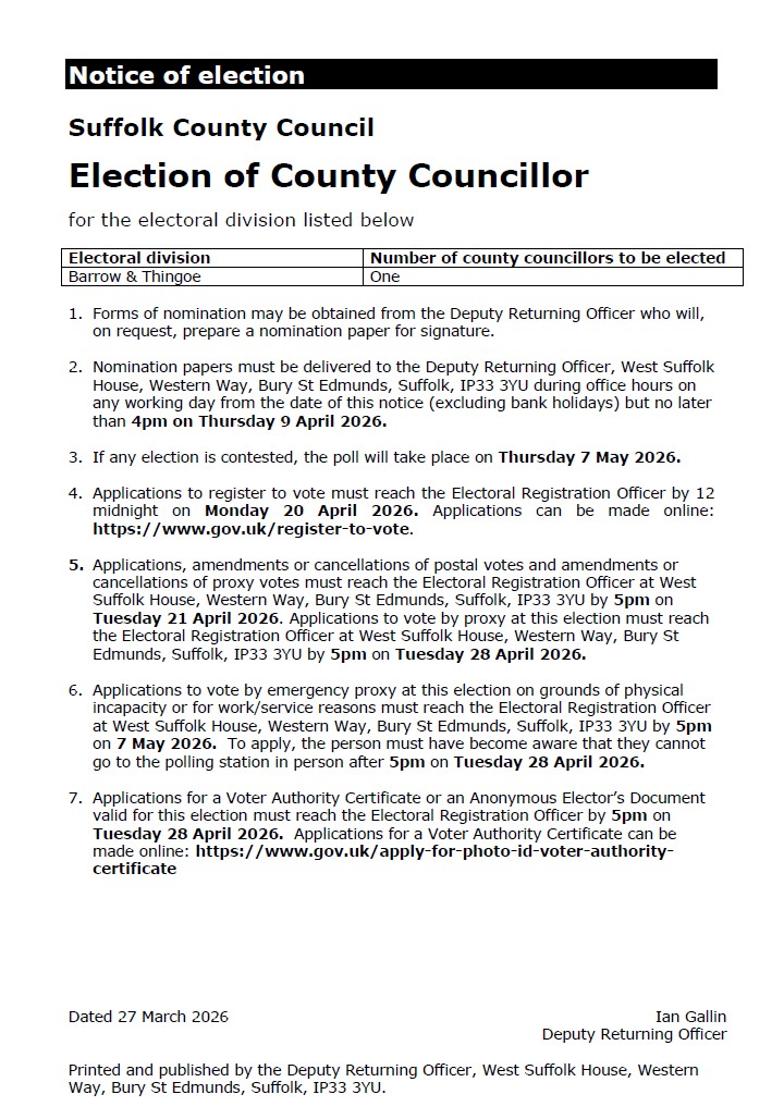 NOTICE OF ELECTION
