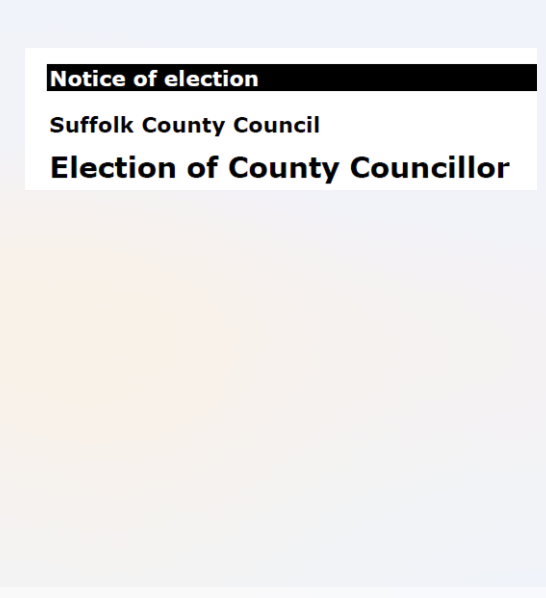 BARROW & THINGOE ELECTION OF COUNTY COUNCILLOR