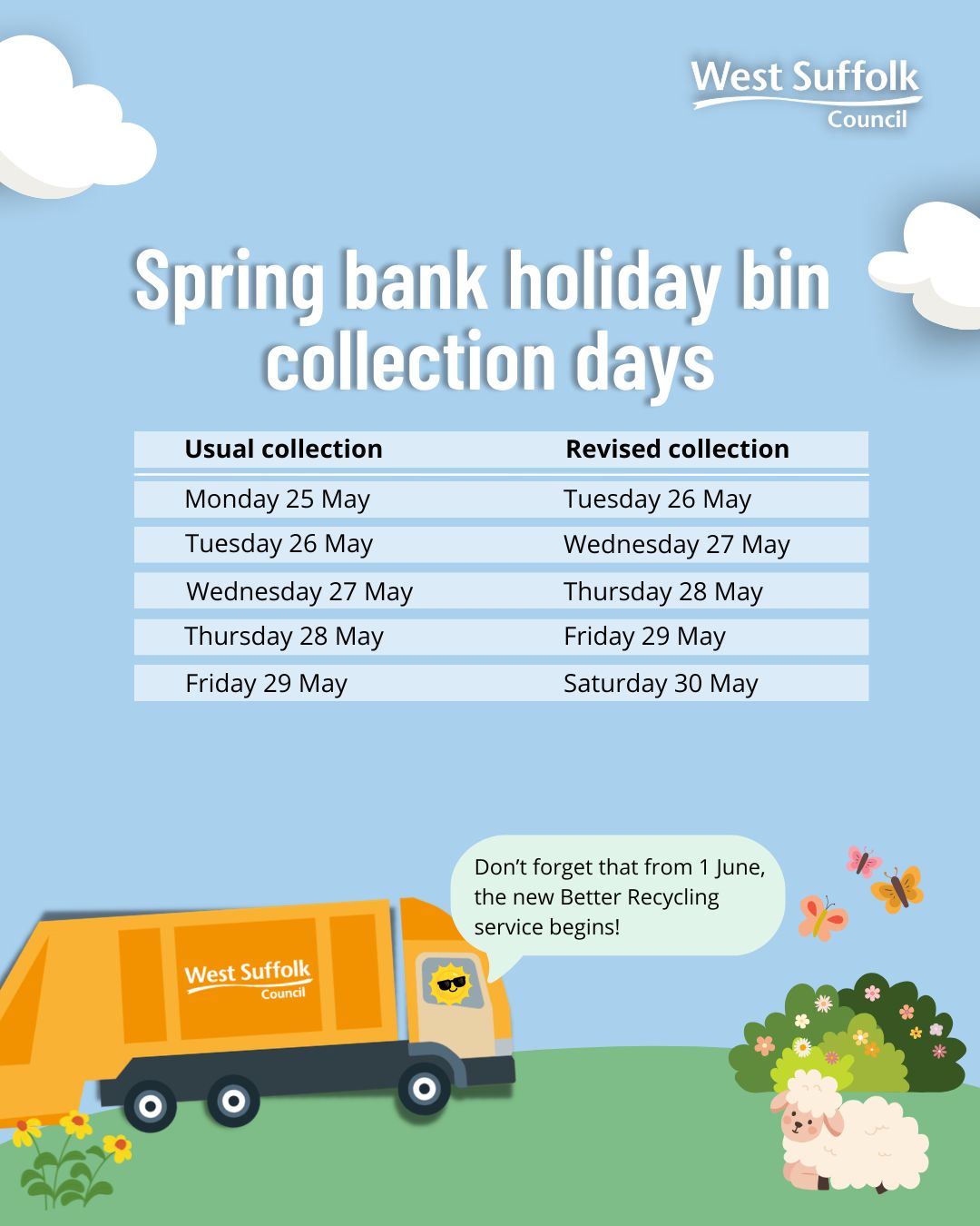Spring Bank Holiday 2026 bin collections